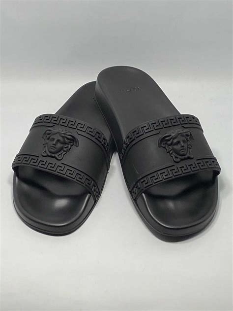 versace medusa rubber slide sandals